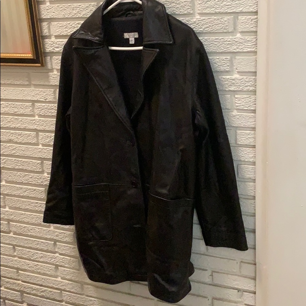 Black 3/4 length Leather Jacket